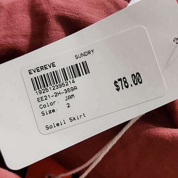 Sundry For Evereve Soleil La Lune Mauve Jam Ruched Mini Skirt Size 2 Medium New! - Picture 14 of 16